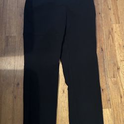 Black high-waisted straight-leg pants size 10 