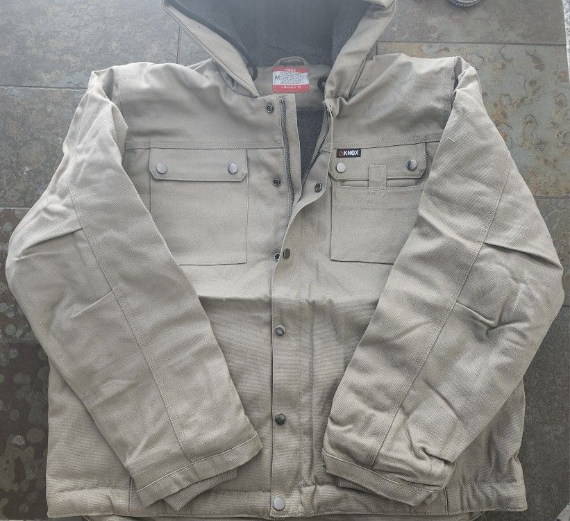 Knox Mens Heavy Duty Flame Resistant Sherpa Jacket In Tan