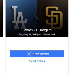 Padres/Dodgers Tickets 