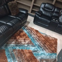 *Wow!!!*---Best Selling Santiago Black Leather Reclining Sofa/Loveseat Sets---Only $1099!!!---Delivery And Financing😎