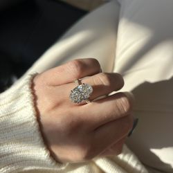 Brand New 6.71 F VS1 Oval Lab Grown Diamond Engagement Ring