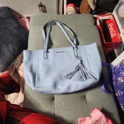 MK BLUE leather Bag
