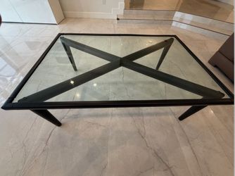 Modern Black Glass Coffee Table