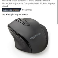 Amazon Basics Ergonomic Wireless Mouse