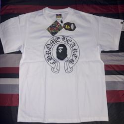 BAPE X CHROME HEARTS White T-shirt