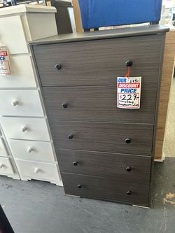 5 Drawers jumbo dresser different colors available