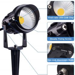 12W Low Voltage LED Landscape Lights with Connectors 900LM (12 in Box NEW)