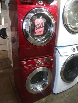 LG 24 in front load washer and dryer set working perfectly