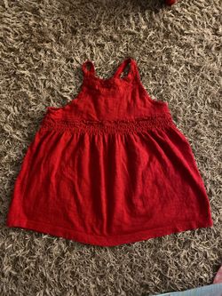 Girls red gap tank top size 8