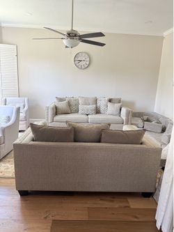 Studded Cindy Crawford Living Room 2 sofa Set