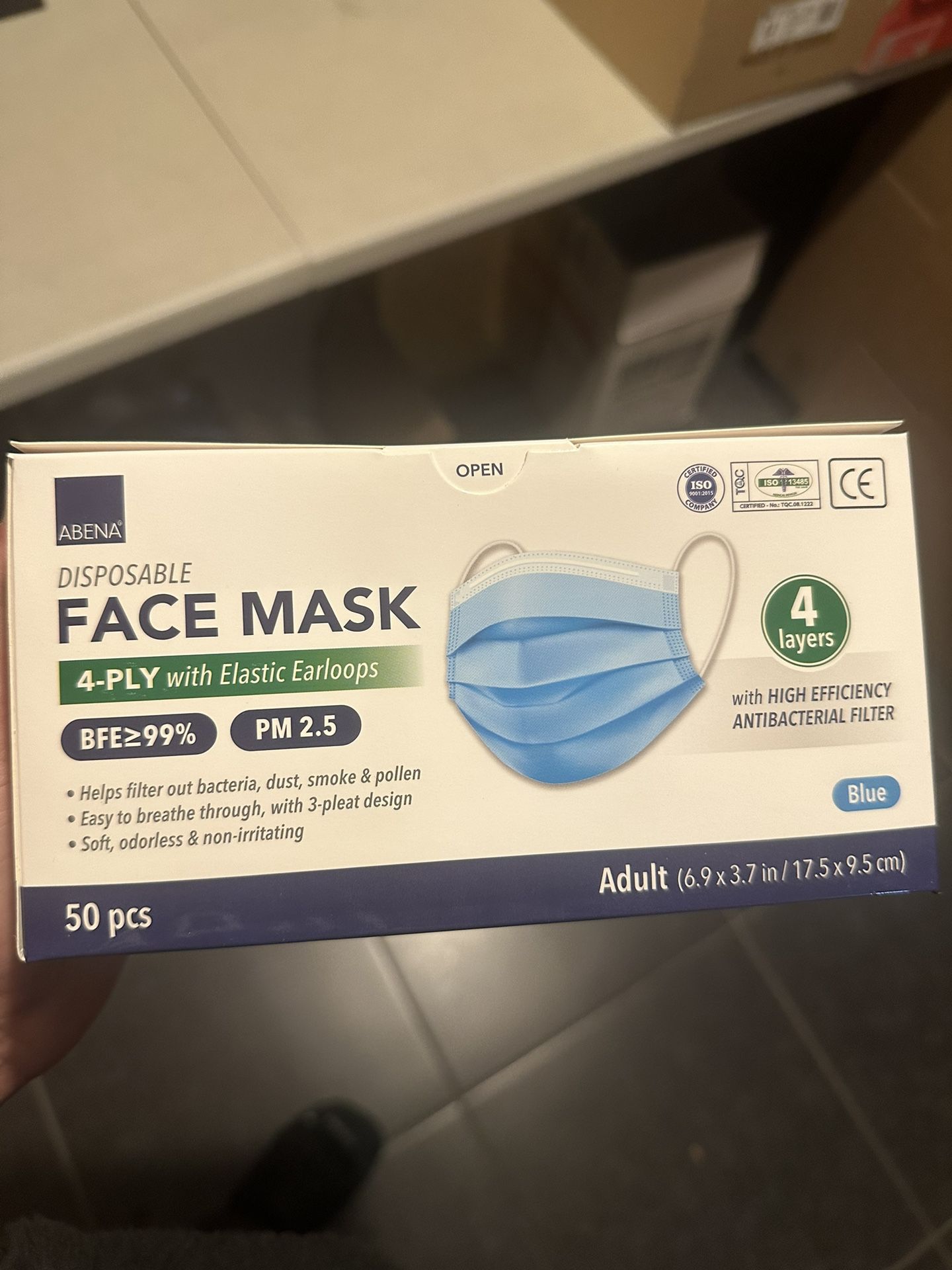 Abena Disposable Face Masks BULK 2000 NEW SEALED
