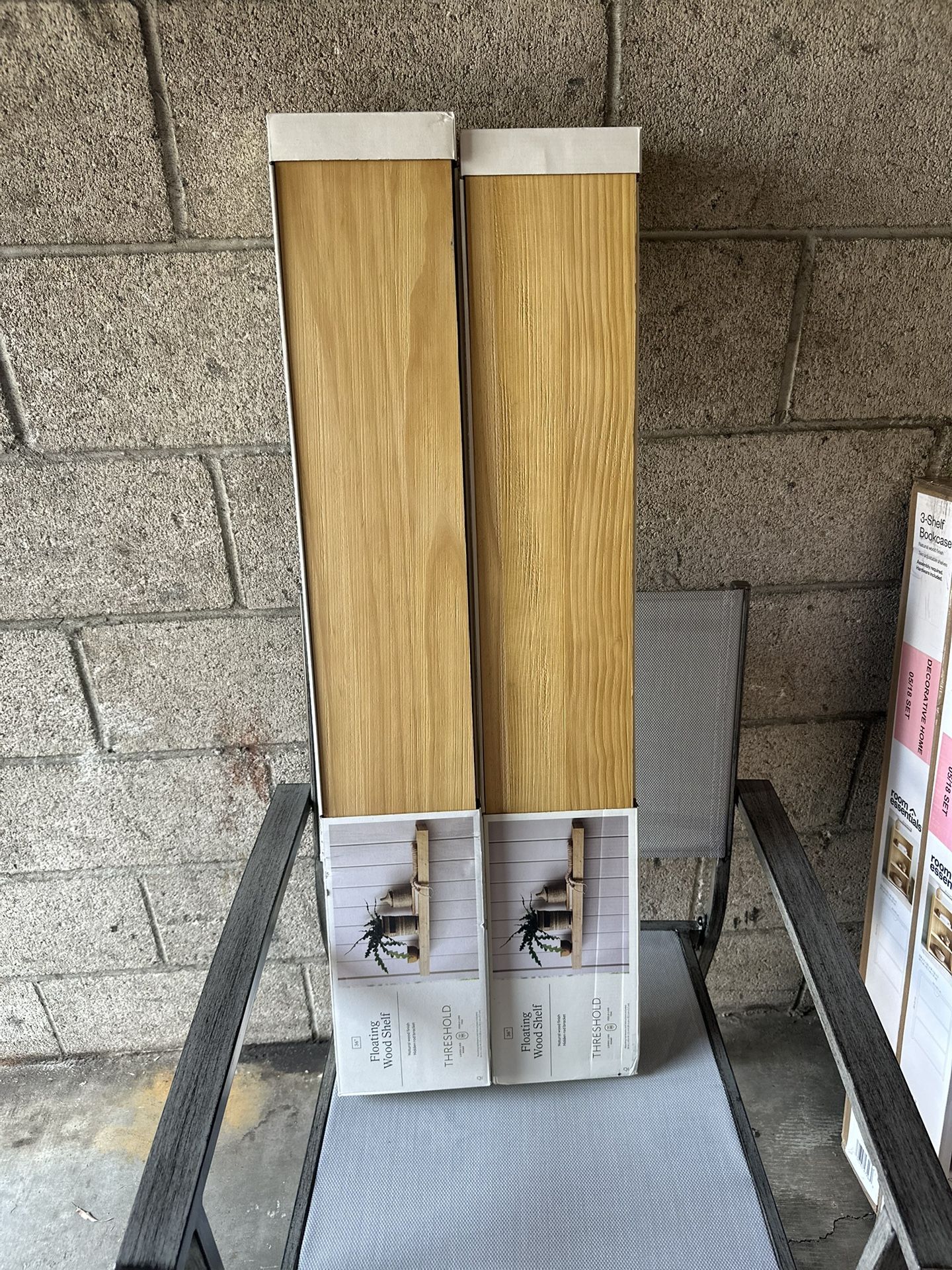 36" Floating Wood Shelf Natural - Thresholdâ„¢: Modern Storage, Open Shelving, Wall Mount, 33lb Capacity