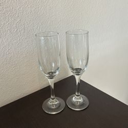 Glass Champagne Flutes - Set Of 12