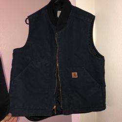 Women’s large dark navy blue denim vest