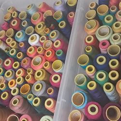 Over 170  spools of polyester Thread Comes With Cases
