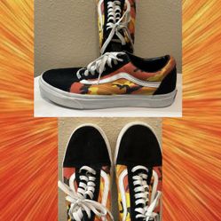 Vans Spicy Orange And White Shoes