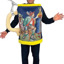 New -  Rasta Imposta Beer Stein Costume Ale Oktoberfest Womens Mens Dress Up Cosplay Party Costumes, Adult One Size