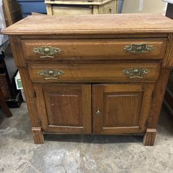 Antique Wood Cabinet 
