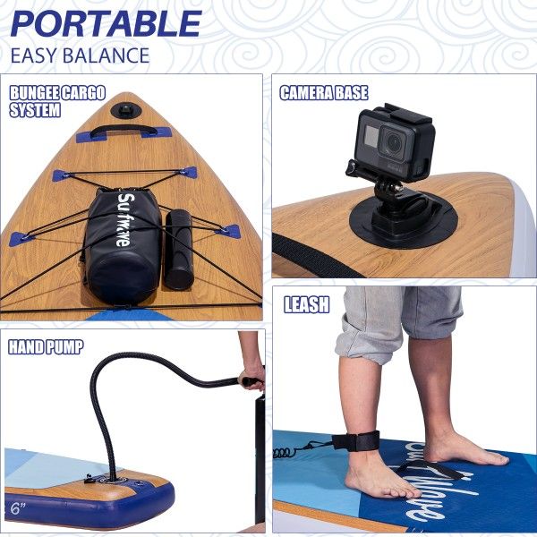 Inflatable Stand Up Paddle Board 11'x34x6 With Accessories