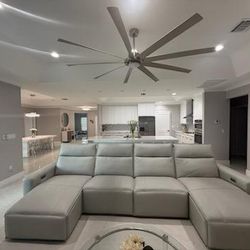 Modern leather sectional