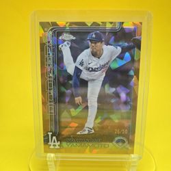 🔥🔥2025 Topps Sapphire Gold⚾️Yoshinobu Yamamoto /50🔥🔥