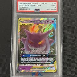 Gengar & Mimikyu Tag Team PSA 9
