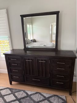 Dresser with mirror