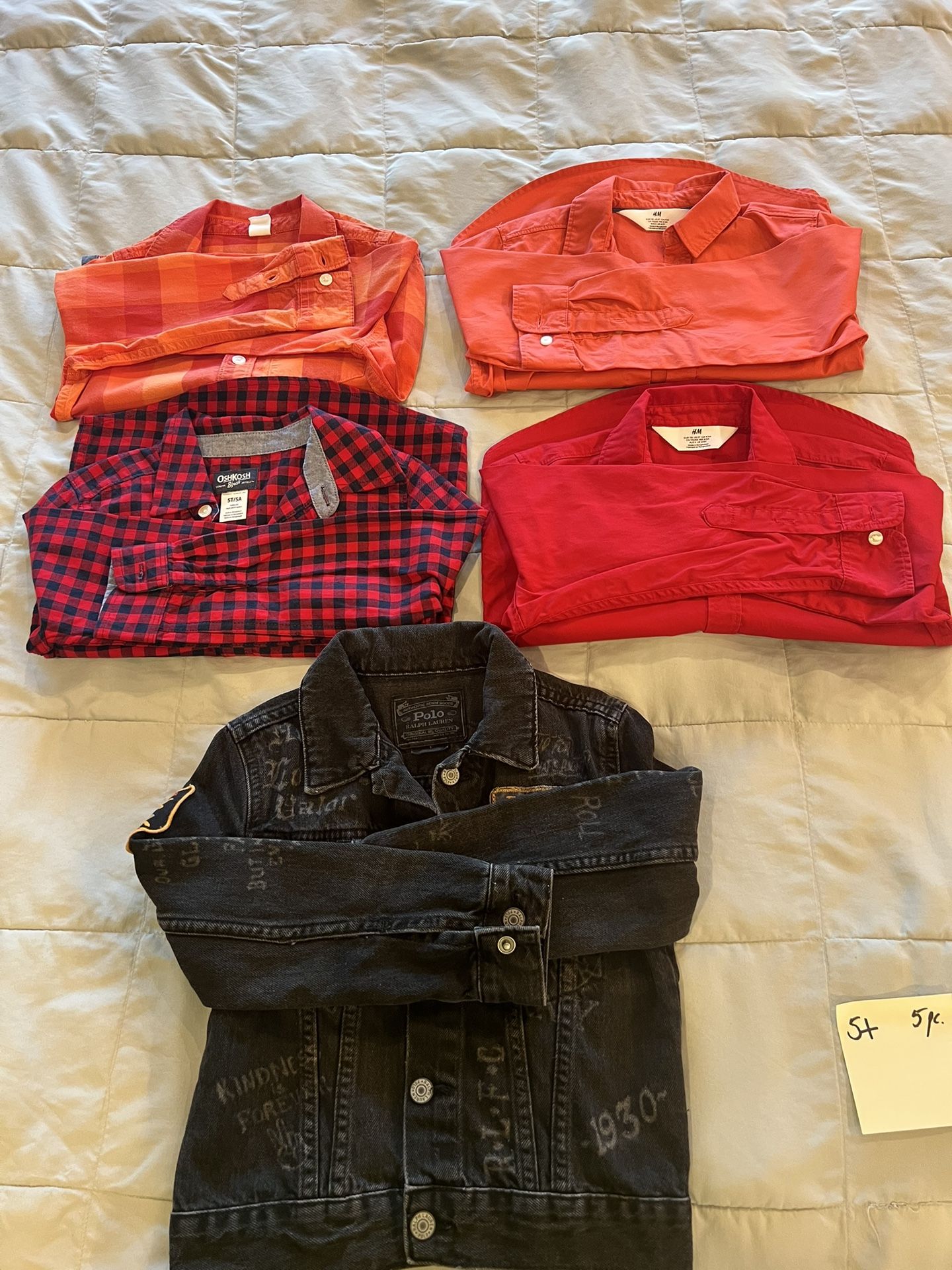 Lot Of Boys Shorts Long Sleeves And Jacket