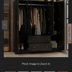 Closet Style Armoires With Mirror