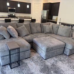 Beautiful Plush Living Room Sofa and Side Tables $2500 Value BRAND NEW