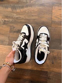 Bape Bepesta Low Black White