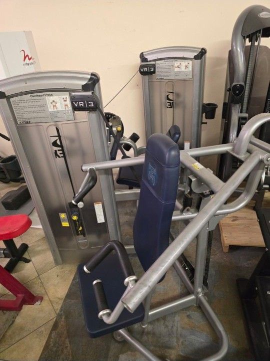 Cybex Commercial Gym Equipment Exercise Fitness Weight Machines Leg Curl Overhead Press Tricep Bicep