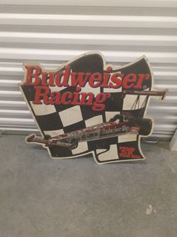 Budweiser Racing Vintage Metal Sign