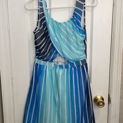 NWOT Speechless ombre striped cutout dress medium