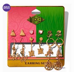 Claire's Exclusive 💕🔰👑 🪄WICKED™🪄 👑🔰💕 6-pc Earring set