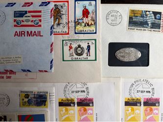 Stamps and unused envelopes from the 70’s