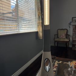 UltraBrite Desk Fan ISL066 White Gray Touch Bladeless LED Electric Indoor