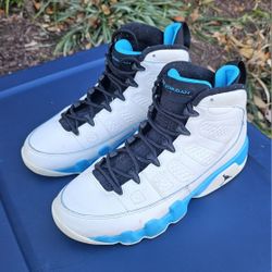 Nike Air Jordan Retro 9 Powder Blue (Unisex Size 6.5Y)
