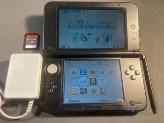 Nintendo 3DS XL Blue Tested Working + Charger +Stylus + 16GB