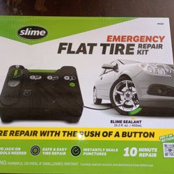new Slime 12v car air compressor Flat Tire Emergency Kit Includes Sealant and Tire Inflator Pump