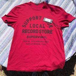 NWT Supervinyl Red Shirt SOLD OUT Medium