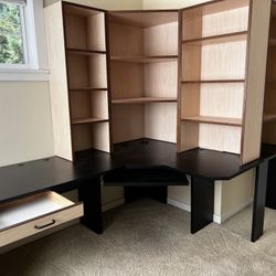 Custom Desk And Bookshelves