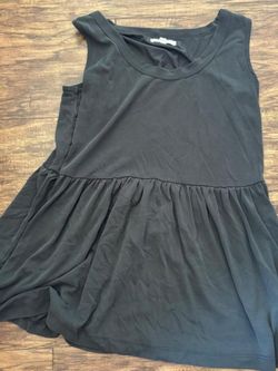 Black Sleeveless Babydoll Mini Dress