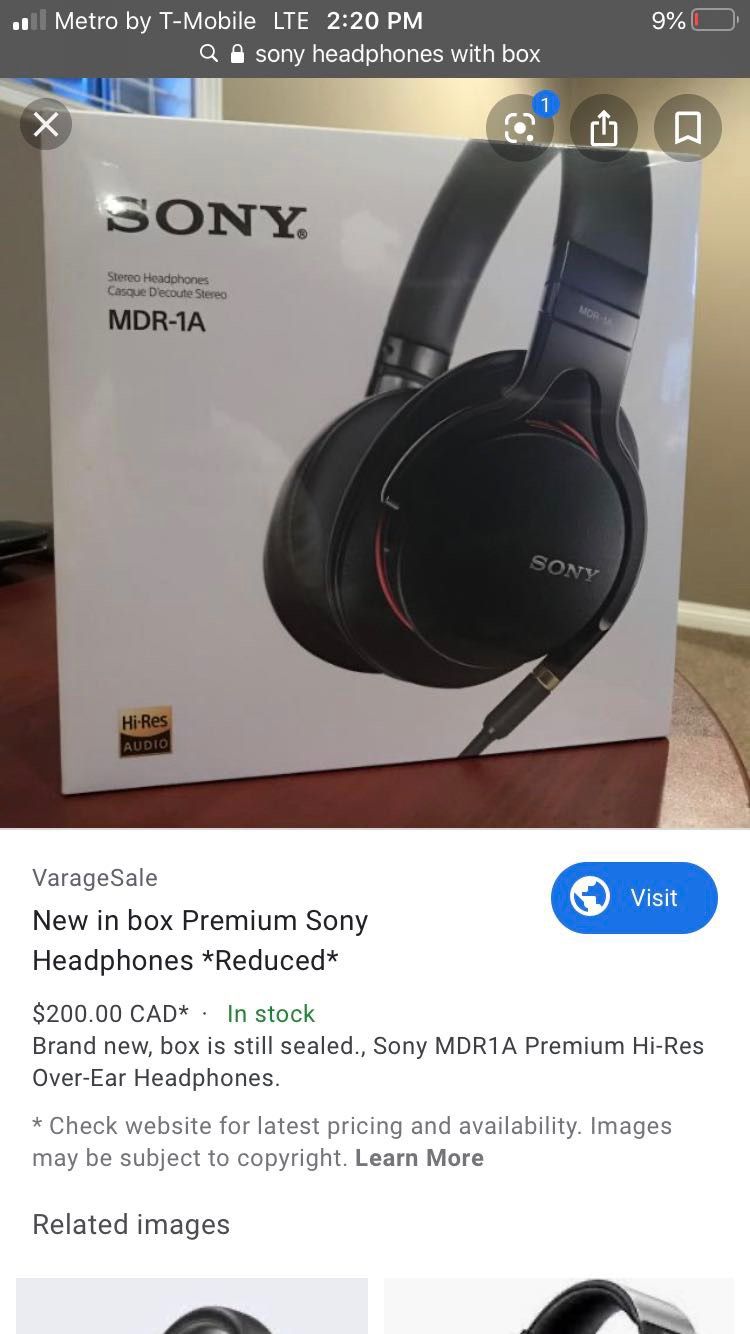 Brand new Sony headphones