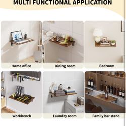 Brand New GOYLSER Wall Mounted Folding Table Floating Desk for Small Spaces. Hardware Included. Russell/Boulder Area.