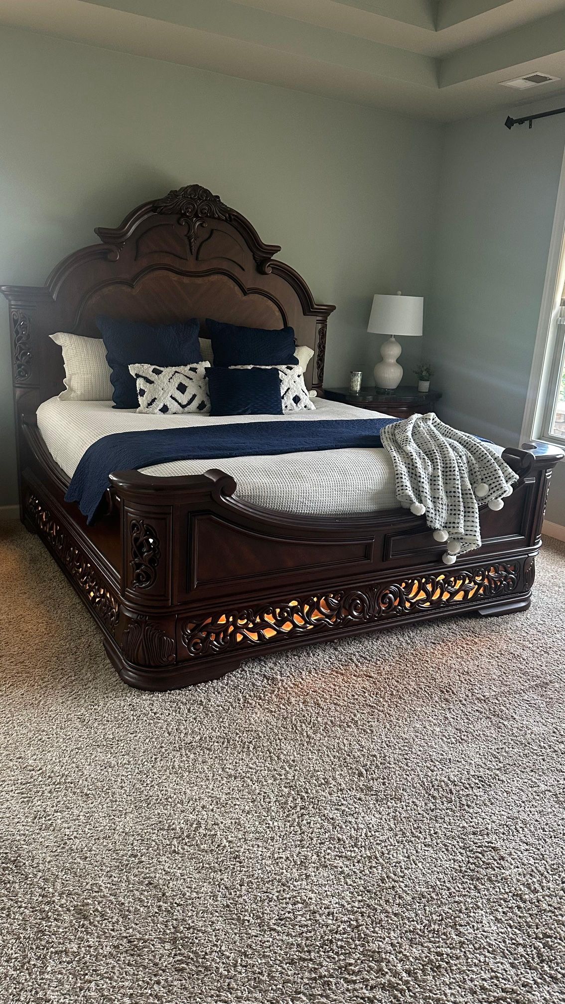 King Size Bed From  Michael Amini designer AICO Collection  Excelsior model.  