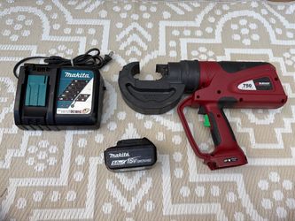 BURNDY Patriot 750 Series 12-ton Hydraulic Crimper w/ battery & charger