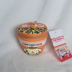 Sanrio Pompompurin noodles coin purse keychain