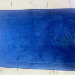 Navy Blue Bath Mat Rug Non-Slip Bathroom Shower