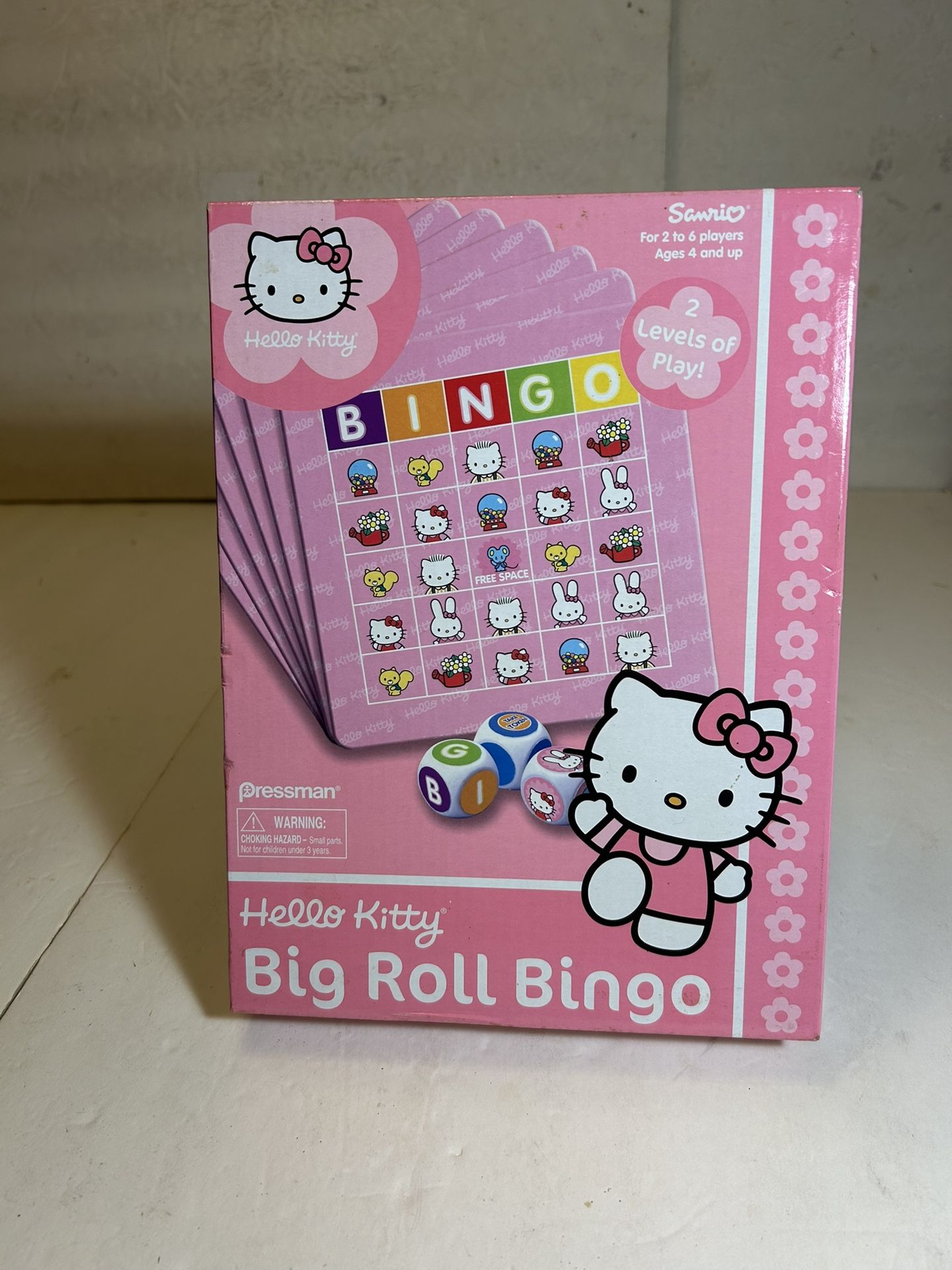 HELLO KITTY Big Roll Bingo Board Game Super Fun